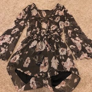 Floral sheer Romper